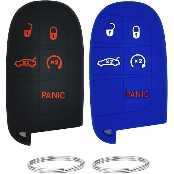 REPROTECTING Silicone Rubber Key Fob Cover Compatible with 2011-2021 Chrysler 200 300 Dodge Challenger Charger Dart