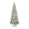 thumbnail image 5 of Vickerman 6.5' Flocked Pacific Pencil Artificial Christmas Tree with Warm White LED Lights, 5 of 6