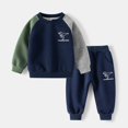 thumbnail image 2 of YunPes Toddler Boys Clothes Sets Little Boy Clothing Long Sleeve Pullover Jogger Pants Kids 2 Pieces Outfits 6 Month Old Baby Clothes, 2 of 7