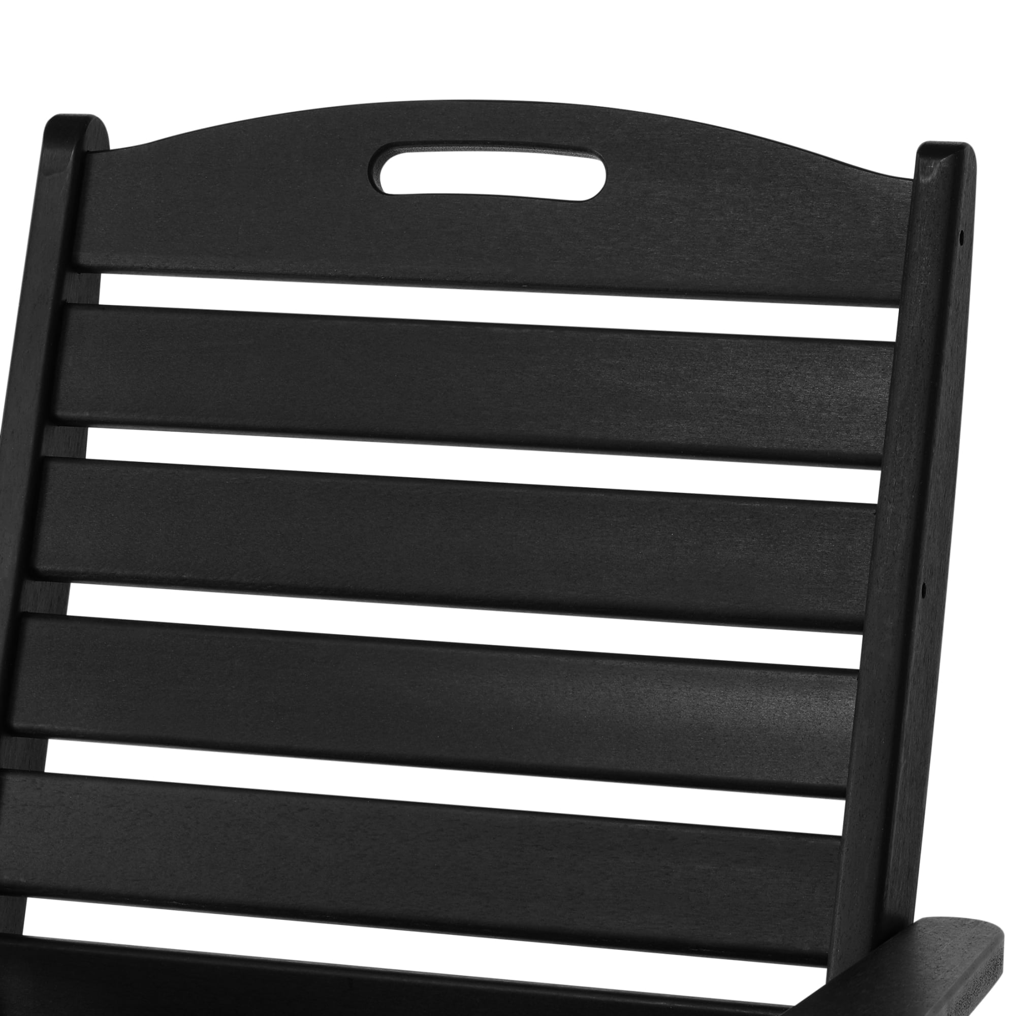 WestinTrends Malibu HDPE Adjustable Highback Folding Patio Dining Chair, Black