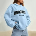 thumbnail image 4 of Brooklyn Hoodies for Women 2025 Fall Winter Long Sleeve Drop Shoulder Hooded Sweatshirt with Pockets Pullover Tops, 4 of 7