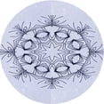 thumbnail image 1 of Ahgly Company Machine Washable Indoor Round Transitional Lavender Blue Area Rugs, 8' Round, 1 of 7