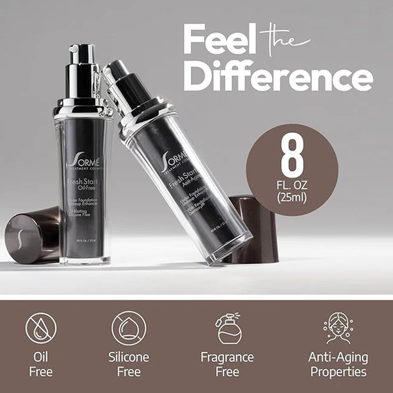 Sorme Fresh Start Under Foundation Makeup Enhancer,  Anti-Aging Face Primer for Mature Skin, Hydrating Primer with Dermaxyl, Vitamins A, C & E, Makeup Base for Normal, Dry & Sensitive Skin (25ml)