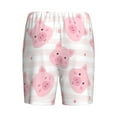 thumbnail image 4 of Rocae Cartoon Pig for Men's Soft Sleep Pajama Shorts, Waistband and Pockets, 4 of 9