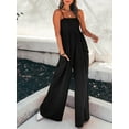 thumbnail image 5 of Cupshe Women's Summer Slip Loose Waisted Sleeveless Smocking Maxi Jumpsuit Pants,M, 5 of 5