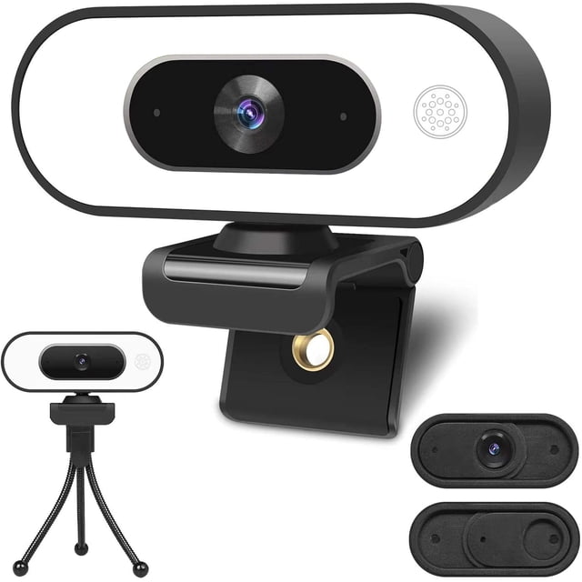 Cámara web para Lulu con micrófono Ring Light 1080P Full HD