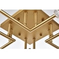 thumbnail image 4 of Living District Lyra 8-Light Metal & Glass Flush Mount in Satin Gold/Clear, 4 of 7