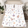 thumbnail image 2 of Homewish Galaxy Rocket 4 Pieces Queen Sheet Sets For Teens Boys Girls,Cartoon Universe Planet Ultra Soft Flat Sheet,Cute Cosmos Queen Fitted Sheet,Lightweight Room Decor, 2 of 7