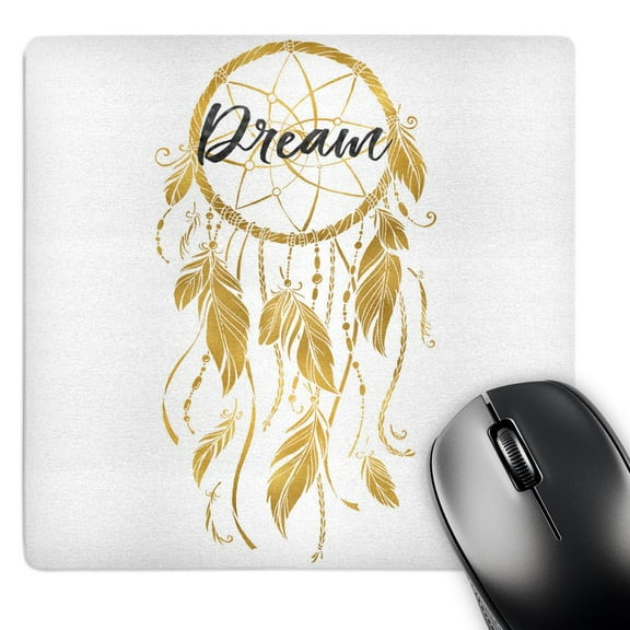 3dRose, Picturing Gold Inspirational Dream Catcher, MousePad