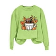 thumbnail image 2 of Inverlee Womens Thanksgiving Sweatshirts Plus Size Turkey Pumpkin Print Sweatshirt Comfy Long Sleeve Cotton Shirts Crewneck Tunic Tops Outfit, 2 of 4