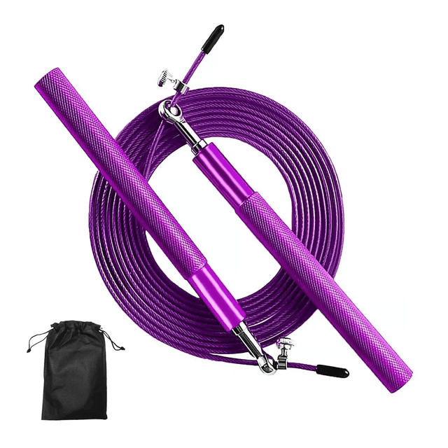 Cuerda Para Saltar Ajustable Crossfit Ultra Rapida 3m Morada Malubero Cuerda Para Saltar Ajustable