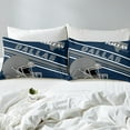 thumbnail image 4 of Erosebridal Ball Game Football Full Sheet Sets,Blue White Bedding Full Size,Sport Theme Decor,Lightweight,4-Piece, 4 of 7