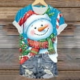 thumbnail image 5 of Kedxroy Christmas Shirts for Women Plaid Christmas Trees Shirt Xmas Holiday Tee Tops(Sky Blue,S), 5 of 6