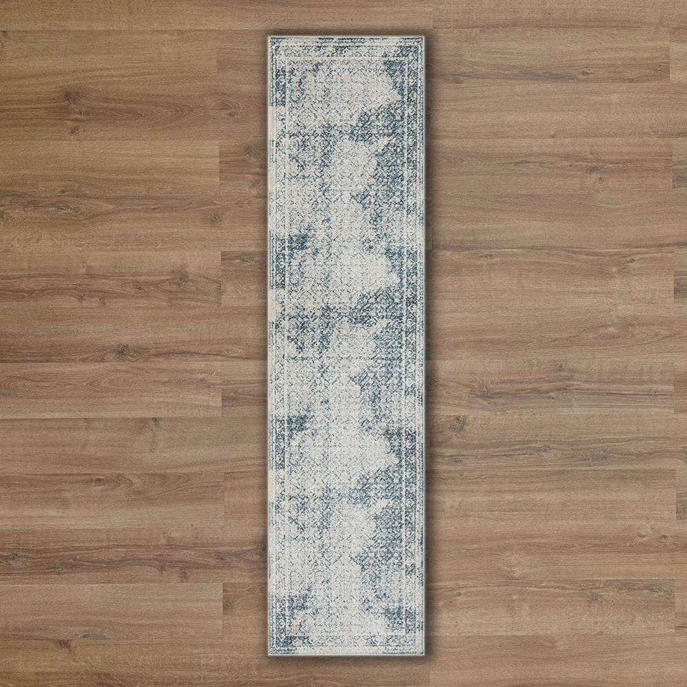 Mohawk Home Vulcan Geometric Indoor Polyester Runner Rug, Blue, 2' x 10'