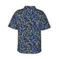 thumbnail image 3 of Uemuo Uncaria Flower Printed Regular Fit Short Sleeve Casual Hawaiian Shirt for Men,Aloha shirt,Tropical shirt,Floral print shirt,Vacation Beach shirt-Medium, 3 of 9