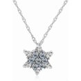 thumbnail image 1 of Snowflake Necklace Women Pendant Inlaid Rhinestone Clavicle Chain (Light Blue, 1pc), 1 of 4