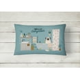 thumbnail image 2 of Carolines Treasures CK7439PW1216 White Mastiff in Bathtub Canvas Fabric Decorative Pillow 12H x16W multicolor, 2 of 2