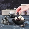 thumbnail image 3 of Crystalia Swan Traditional Ottoman Oriental Swan Metal Decorative Bowls, 3 of 6