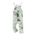 thumbnail image 6 of Odeerbi Teen Girls Summer Jumpsuit Tie-dye Bib Overalls Casual Sleeveless Rompers Long Pants with Pockets 5-14 Years Olive Green, 6 of 6