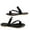 Black, variant on GERsome Women's Flat Sandals Fashion Slides Retro Flip Flops Sandals Open Toe Slip On Dressy Shoes