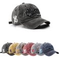 thumbnail image 1 of Gorra Negra para Hombre Estilo Retro Lavada y Transpirable, Gorra de béisbol para Hombres y Mujeres Gorra de algodón Puro, Gorra de Verano Ajustable - Circunferencia de la Cabeza 56-60 cm brillar Electrónica, 1 of 1
