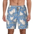 thumbnail image 2 of Goofa Funny Chicken Printed Men's Swim Trunks Board Shorts Quick Dry Mens Swimming Trunks with Compression Liner,Breathable Fit Hawaii Beach Shorts-Large, 2 of 9