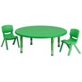 thumbnail image 1 of Bowery Hill 3 Pièces 33" Ronde Réglable Ensemble de Table en Vert, 1 of 2