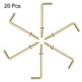 thumbnail image 2 of Uxcell 2.8" Screw Eye Hooks Self Tapping Screws Screw-in Hanger Hooks Golden 20 Pack, 2 of 2