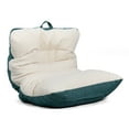 thumbnail image 2 of Big Joe Roma Bean Bag Chair, Oat Sherpa and Sage, Vegan Suede, 3 feet, 2 of 6