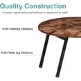thumbnail image 7 of Folding Coffee Table Rustic Small Coffee Tables,Foldable Round Table for Small Spaces,Mid  Wood Coffee Table for Living Room, Home, Office,Easy Assembly,Brown, 7 of 7