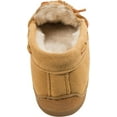 thumbnail image 4 of Minnetonka Women’s Hardsole Tan Pile-Lined Moccasin Slippers 7 W, 4 of 5