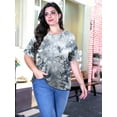 thumbnail image 4 of Sewify Women's Plus Size Tops Summer Short Sleeve Fashion Tie Dye T-Shirts Loose Fit Crew Neck Blouses, 3X, 4 of 7