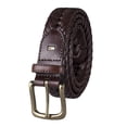 thumbnail image 1 of Cinturón trenzado Tommy Hilfiger para hombre, color canela, talla 30, 1 of 6