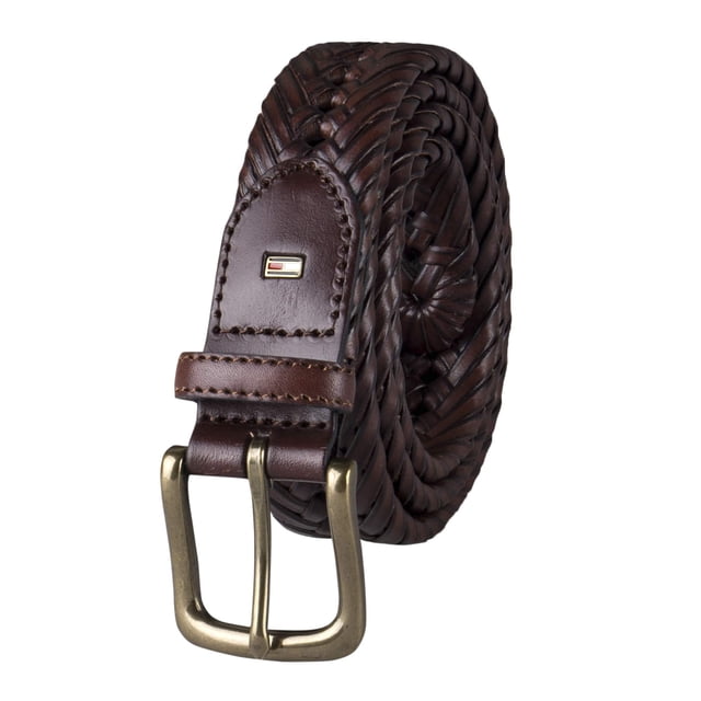 Cinturón trenzado Tommy Hilfiger para hombre, color canela, talla 44