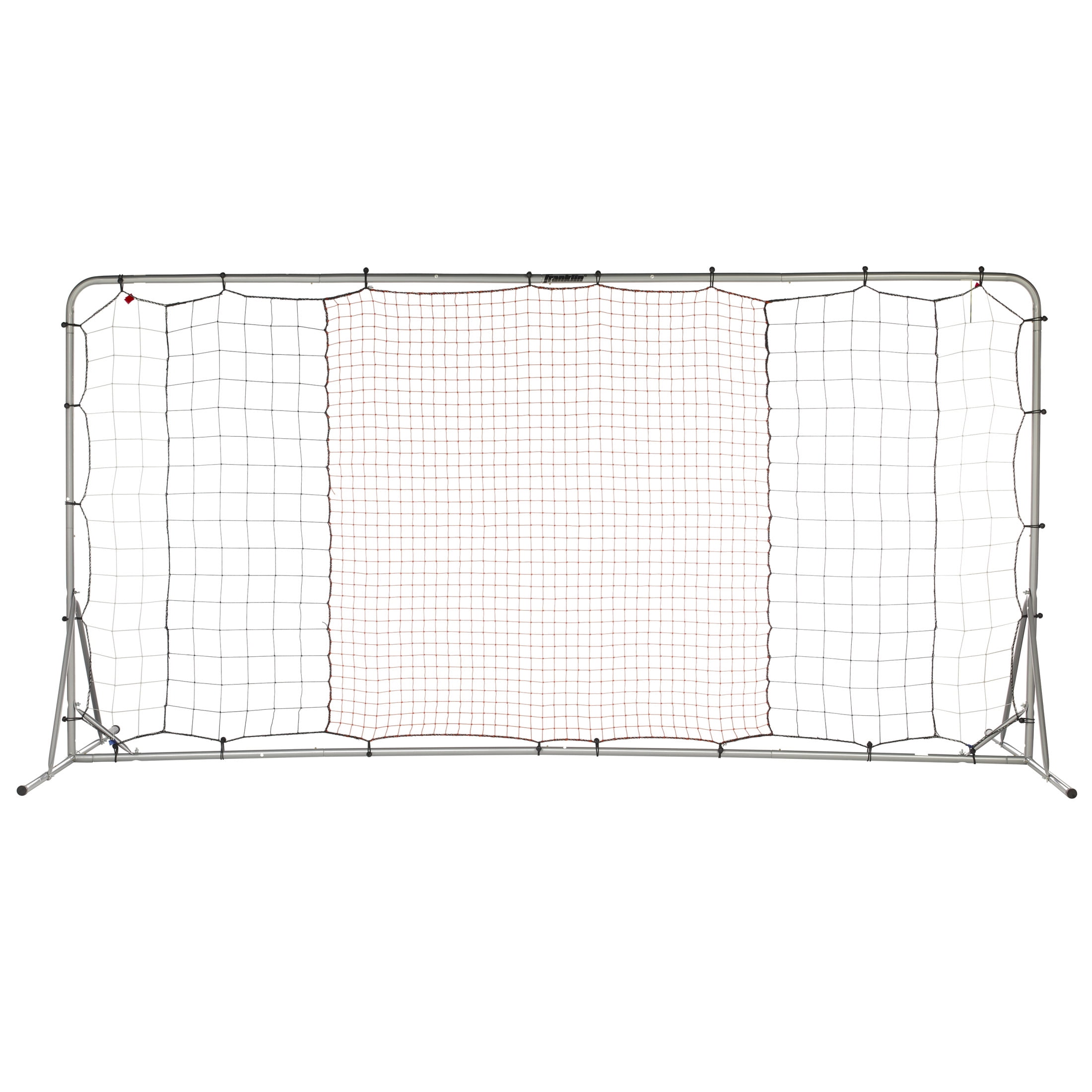 Franklin Sports Soccer Rebounder - Tournament Steel Rebounding Net - Training - 12'x6' - Silver