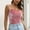 Pink, variant on YLOMAY Camisole Tops for Women Womens Tank Tops Women's V-Neck Lower Split Outer Wear Chest Wrapped Short Navel Exposed Top Suspender Vest Holiday Gift Finder Womens Tops