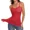 Red, variant on Women's Camisole Tank Top with Built‑in Bra Non-Removable Pads, Adjustable Spaghetti Straps, Stretch Breathable Sleeveless Cami Shirt for Workout Daily Home