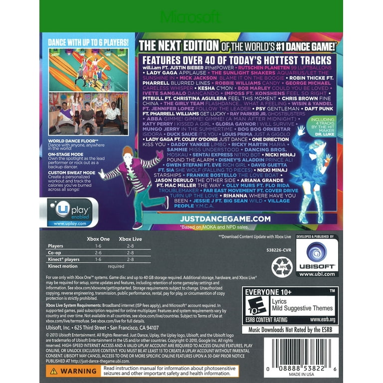 Just Dance 2014, Ubisoft, Xbox One, 008888538226 - Walmart.com