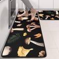 thumbnail image 2 of Kitchen Rugs Sets Of 2,Brown Mushroom Leaf Black Pattern Anti Fatigue Kitchen Mat Rugs Non Slip Washable,Decorative Kitchen Floor Mats for Kitchen,Sink,Laundry,17"x47"+17"x47", 2 of 5