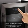 thumbnail image 2 of NutriChef Digital Electric 18 Bottle Thermoelectric Wine Chiller Cooler, Black, 2 of 8