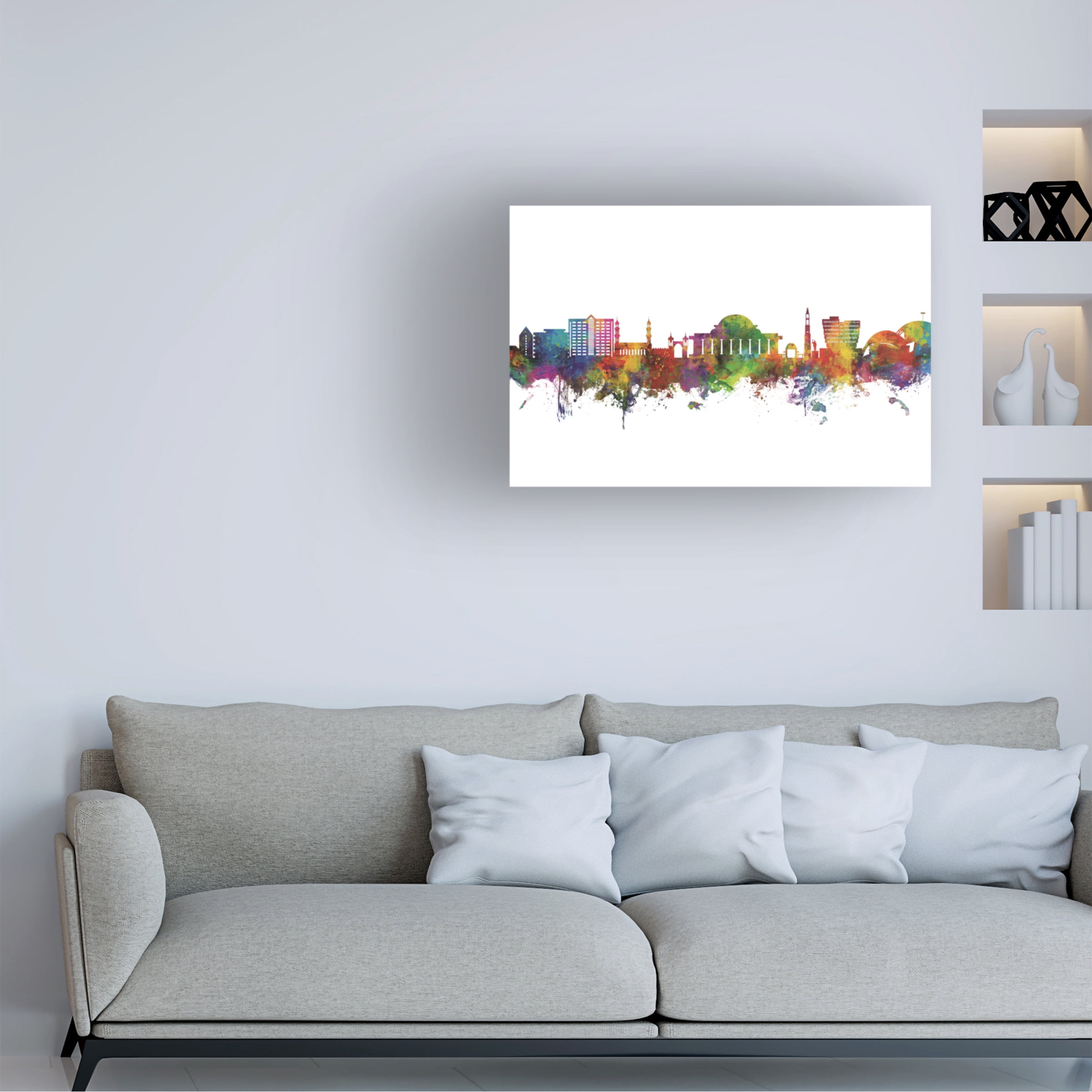 Michael Tompsett 'Lilongwe Malawi Skyline' Canvas Art