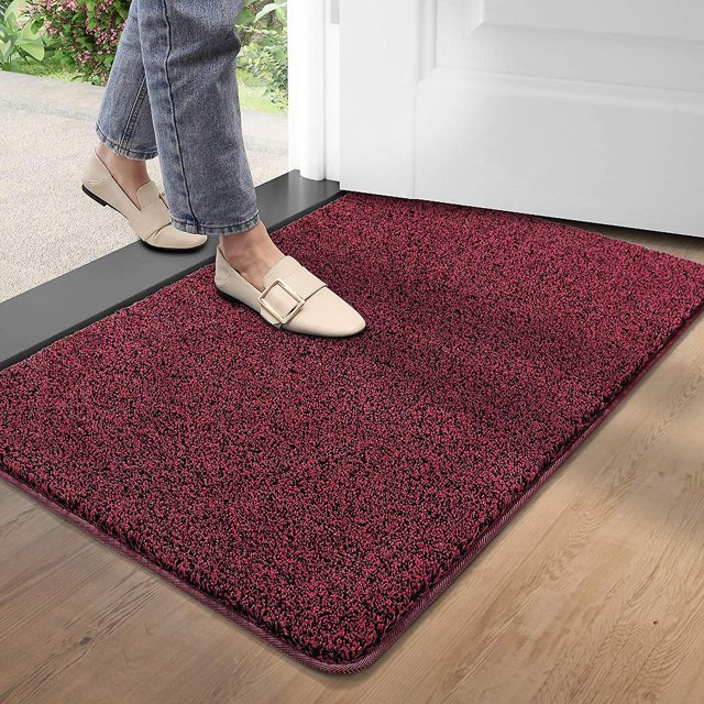 Tapete de entrada interior, tapete de puerta antideslizante | dulce | lavable a máquina | Ultra absorbente y resistente | interior o exterior | Tapete para puerta delantera - 60 X 90cm, Re. Afortunado Sencillez