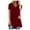 Red, variant on Giftesty Womens Blouses and Tops Women's T-Shirt Short Sleeve Summer V-Neck Casual Loose Blouse Basic Tee Tunic Tops