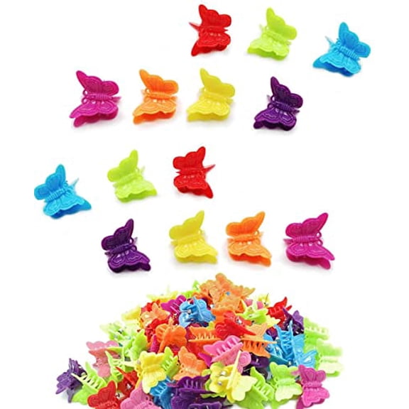 Hair Clips,50 Pcs Butterfly Pastel Hair Clips Mini Cute Accessories for Hair 90s Girls Women,Matte Colors