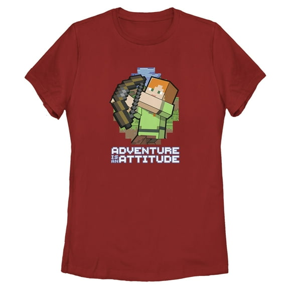 Womens Minecraft Alex Adventure Is an Attitude T Shirt
