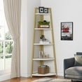 TribeSigns 70 inch Tall Corner Shelf, 5 Tier Corner Bookshelf Bookcase