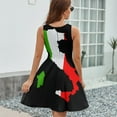thumbnail image 6 of Italy Flag Map Women's Tank Dress V Neck Sleeveless Summer Sundress, 6 of 7