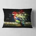 thumbnail image 2 of Designart Colorful Parrot on Branch - Animal Throw Pillow - 12x20, 2 of 5