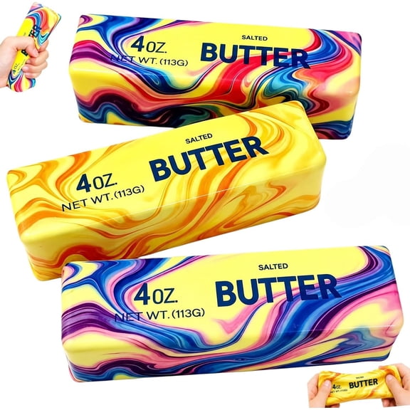 Clearance Butter Stick Squishies Toys Under $10, Soft Slow Rebound Squishies, Like Real Butter Sticks, Stress Relief Family Squishies Toys, Fidget Toys Suitable for Any Age Decompression