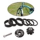 thumbnail image 3 of Espaciador De Auriculares De Bicicleta De 2x1 1/8 Pulgadas Con Tapa , Juego De Tuercas De Estrella Para Auriculares, Color Negro, 3 of 8